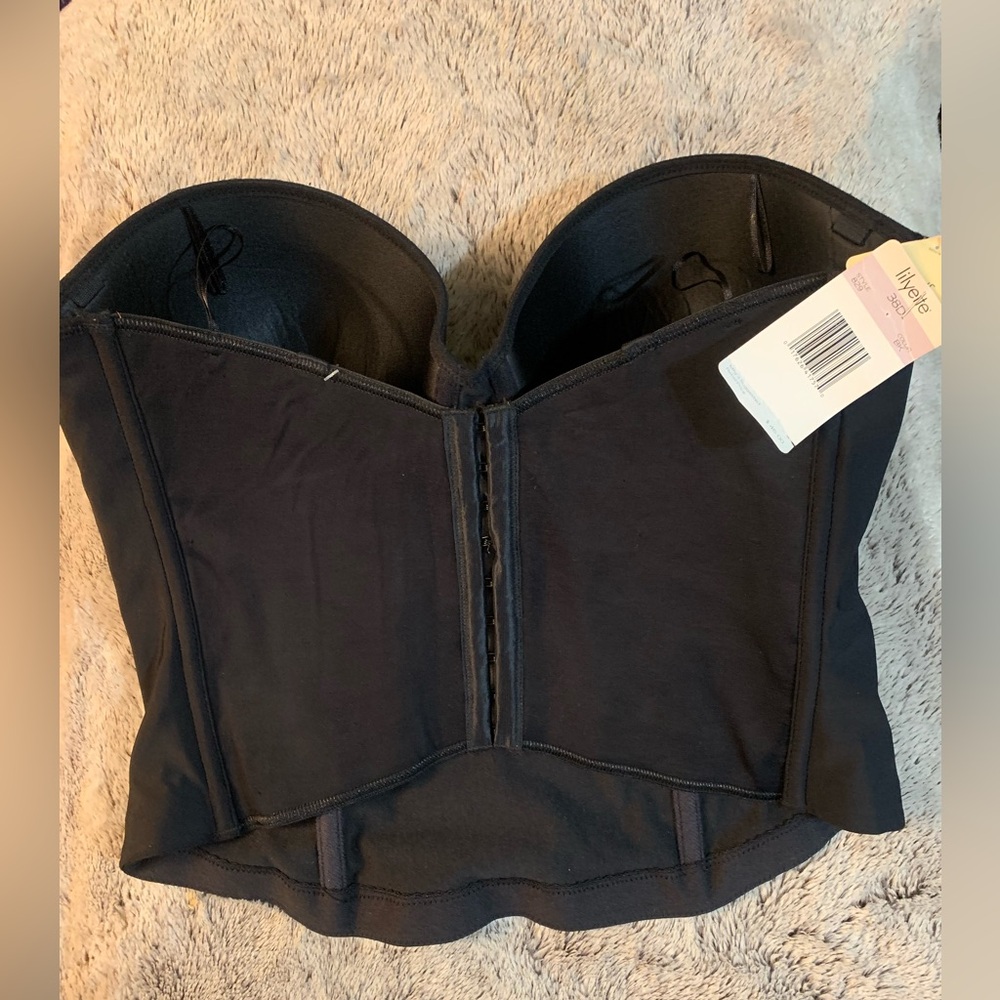 Black Lilyette by Bali Strapless Women’s Bustier Corset Size 38D - Picture 2 of 6